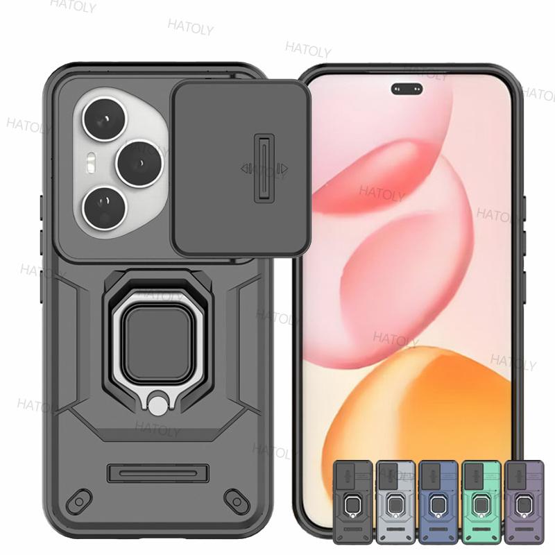 For Honor 400 Pro Global Case Slide Camera Len Cases Honor 400 Pro Global 5G Cover Shockproof Armor PC Phone Cover Honor 400 Pro