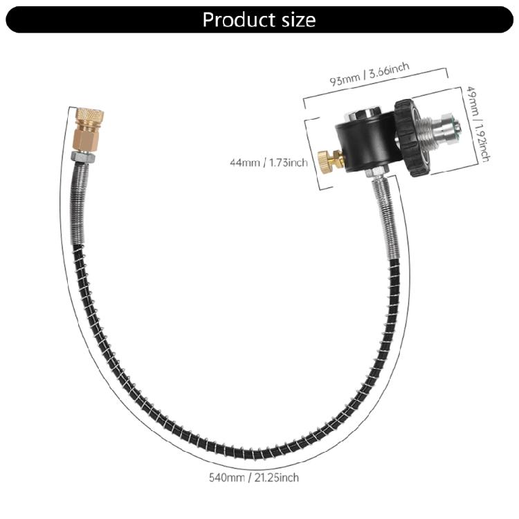 Адаптер для заправки баллонов 5/8 дюйма DIN Заправочная станция для баллонов для акваланга Большой газовый баллон к маленькому баллону