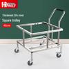 HPMILY Сверхпрочная тележка для хранения на колесиках из нержавеющей стали 304