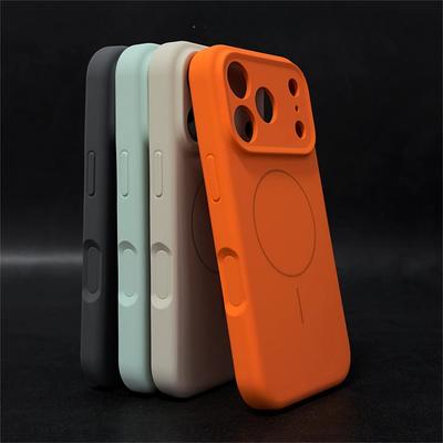 Желтый Жидкий Силикон Для Чехла MagSafe Для iPhone 17 Air 16 Plus 15 14 13 12 11 Pro Max Магнитная Беспроводная Зарядка Чехол