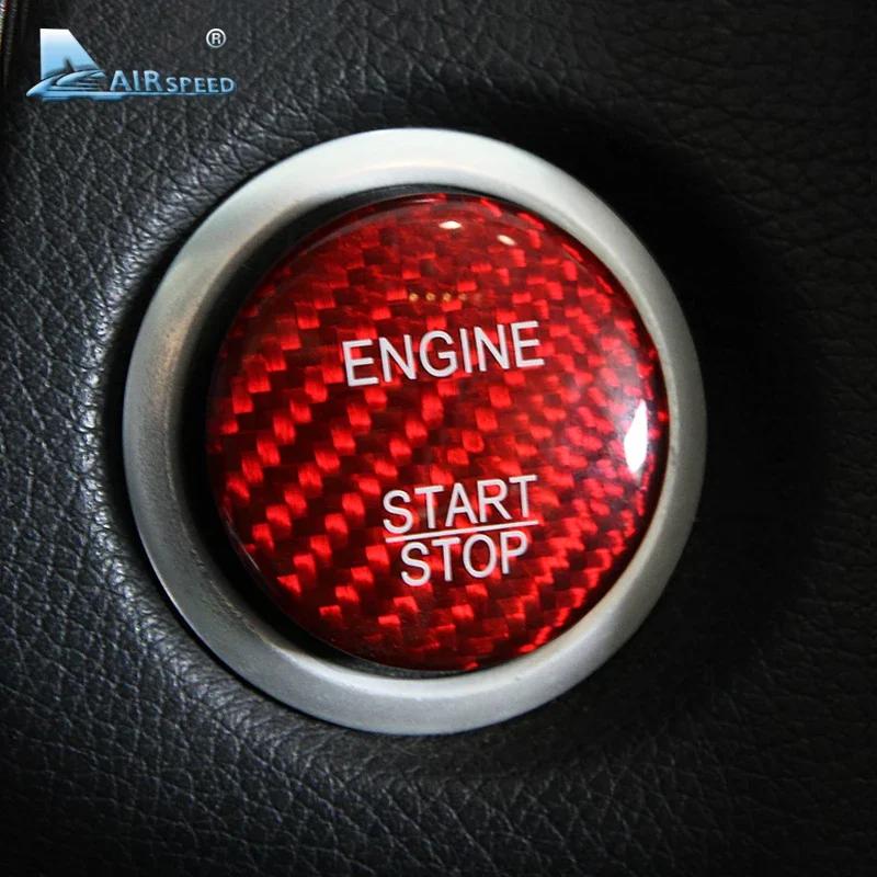 Carbon Fiber Engine Start Button Trim Cover for Mercedes C Class W205 GLC X253 ML GLE AMG 2014-2023