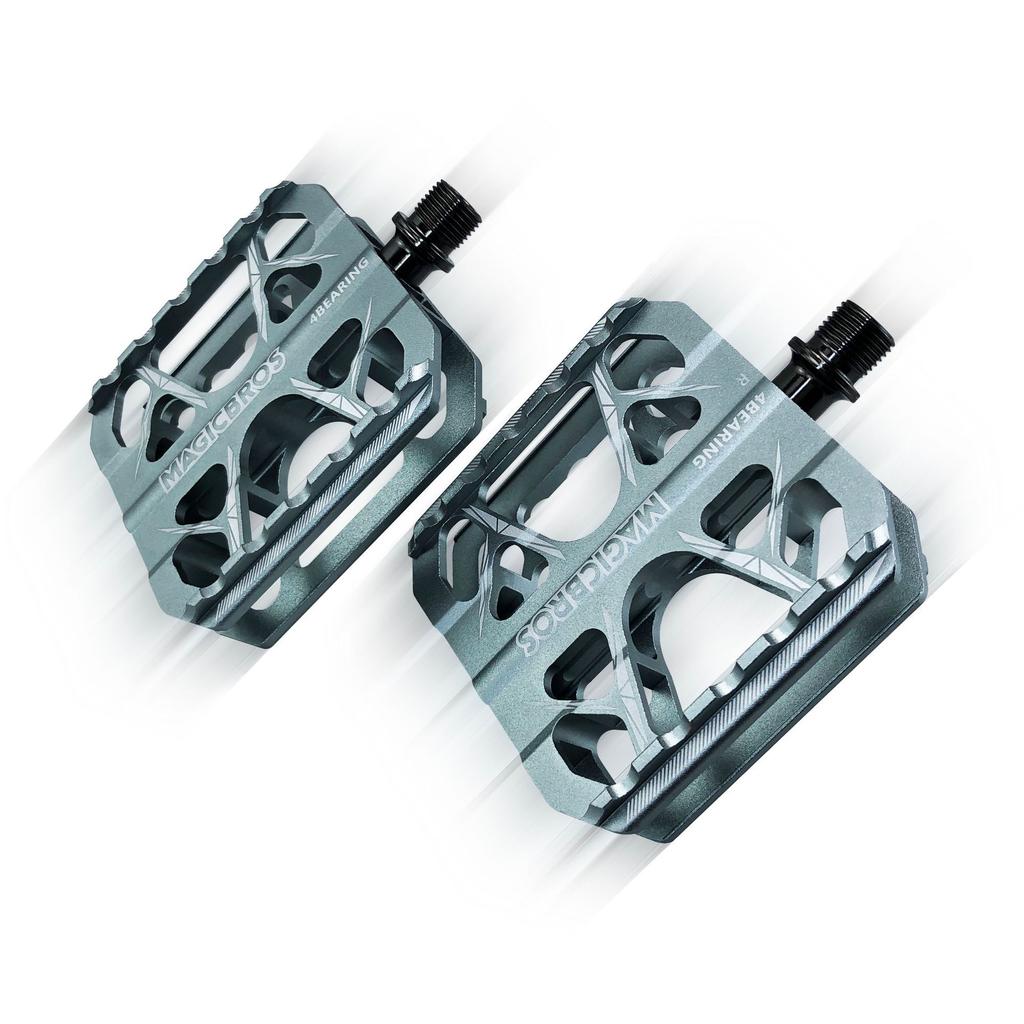 Aluminum-Magnesium Alloy 4-bearing Bicycle Pedal Hollow Pedal Cycling Equipment for Mountain Bike & Road Bike