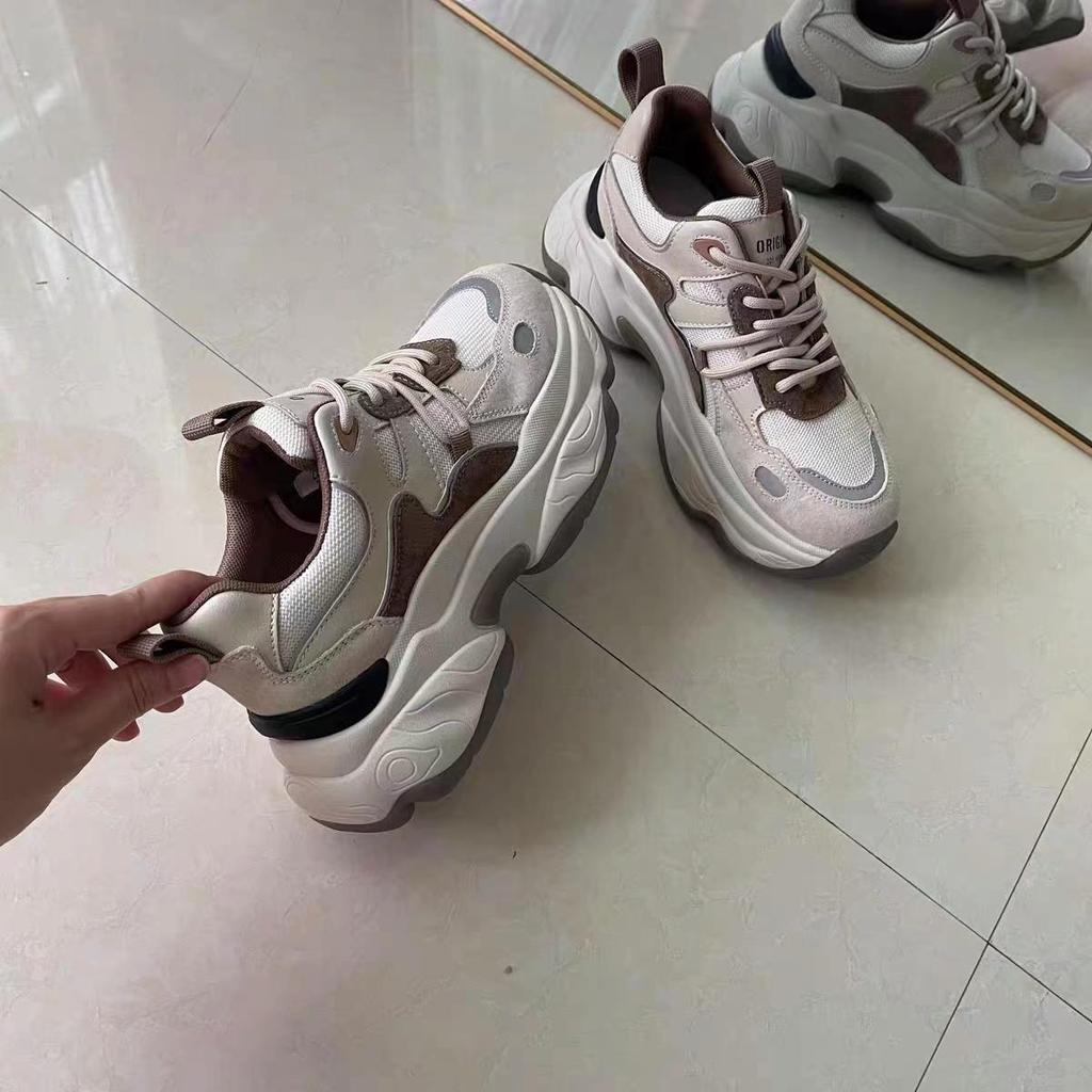 Platform Sneakers Women 2024 New Spring and Autumn Versatile Casual Sports Shoes Women's Shoe Shoes for Women High (5cm-8cm)