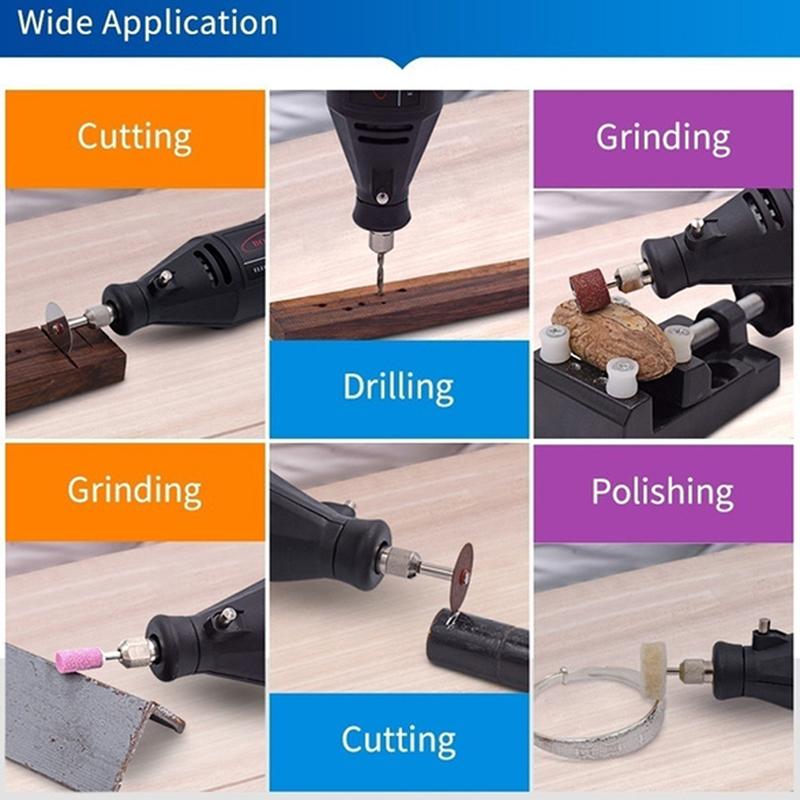 Электрическая мини-дрель, роторная шлифовальная машина, полировка сверла своими руками с 6/130 шт. аксессуарами