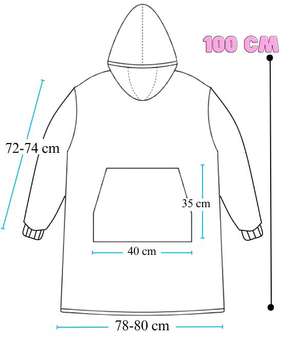 Blanket Sweatshirt Oversize Warm 2in1 Thick + Socks [Kb-S1]