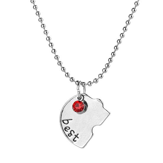 4 шт./компл. лучшие друзья сердце кулон ожерелье со стразами женские ювелирные изделия