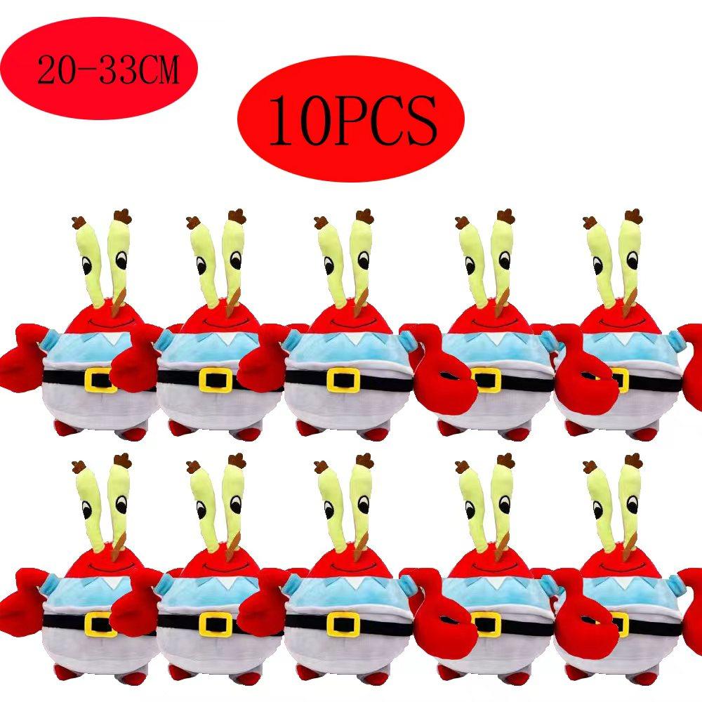 5-10 Pcs Cute Cartoon Sea Creature Plush Toy Set Including Spongebob Patrick Squidward Mr Krabs Gary Birthday Gift