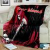 1PC Custom Name Dark Angel Skulls blanket versatile,all-season throw suitable for the living room,bedroom,camping,travel,and gift