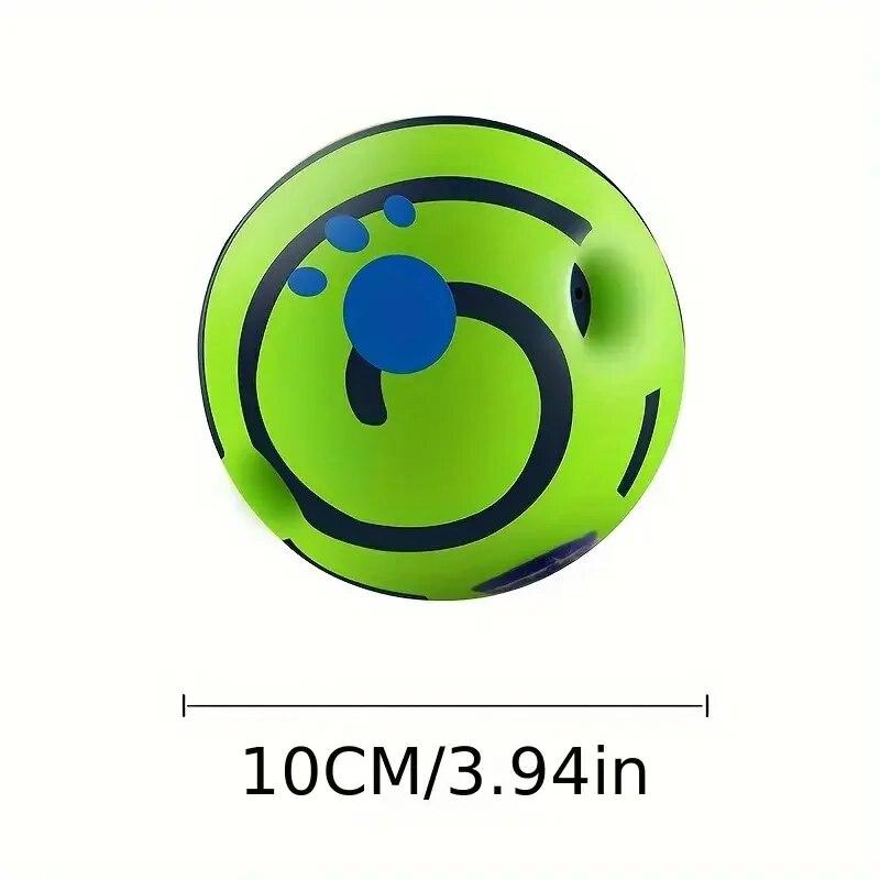 Игрушечный мяч для домашних собак, качающийся мячик для хихиканья, интерактивная игрушка для собак, жевательная игрушка, игрушка со звуками хихиканья, когда ее катят или встряхивают для развлечения домашних собак