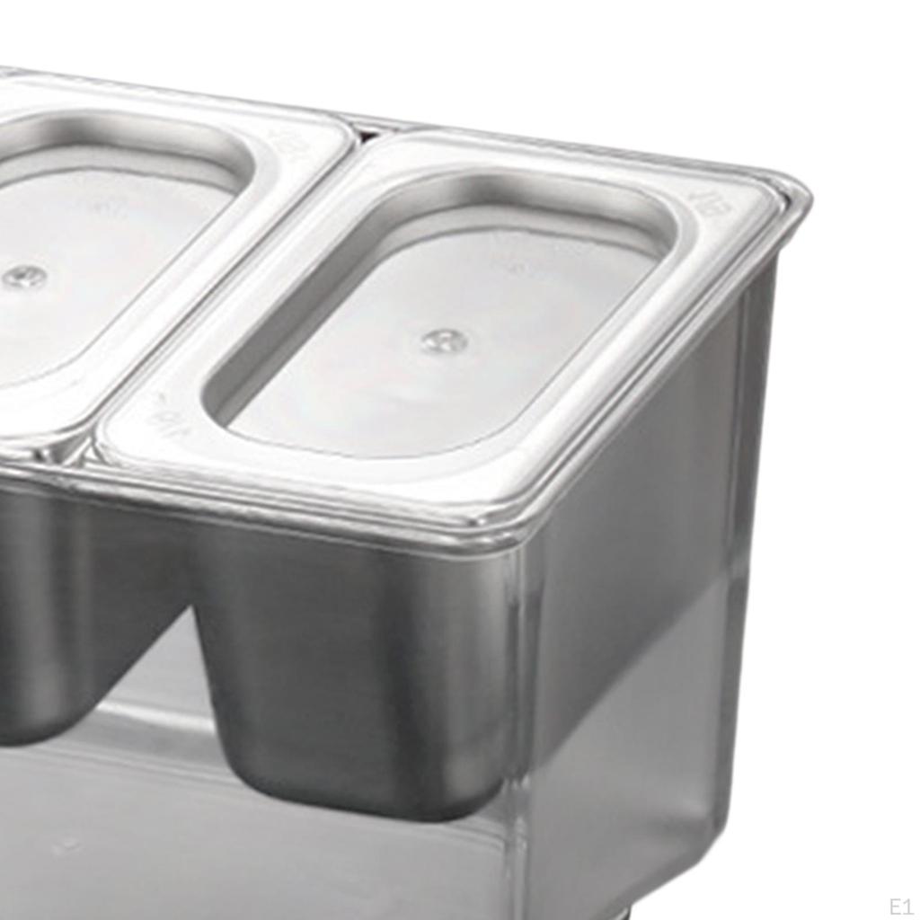 Охлажденная приправа Caddy Коммерческая коробка для джемов Съемные контейнеры Диспенсер Многофункциональный с крышкой