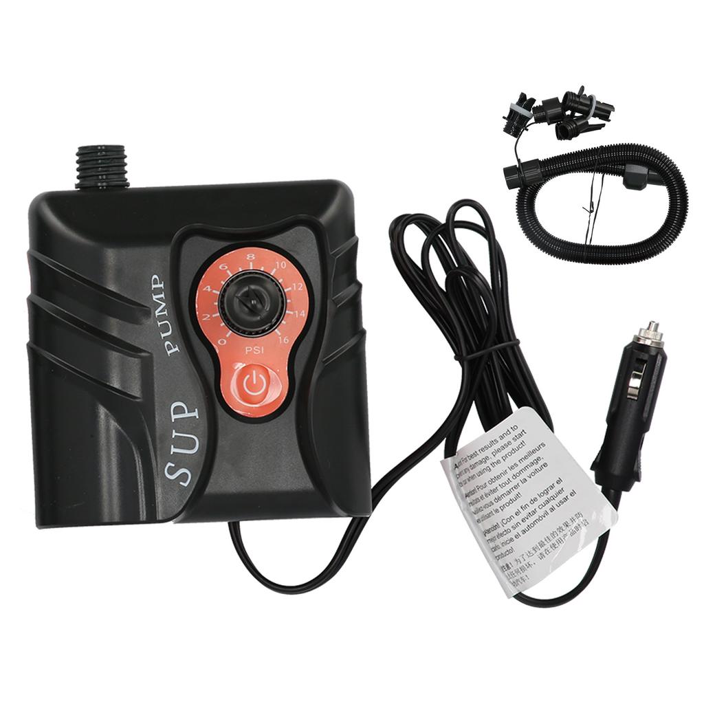 Электрический воздушный насос с автоматическим выключением, весло, резиновая лодка, каяк, интеллектуальный насос для накачивания 12 В 16 фунтов на кв. дюйм