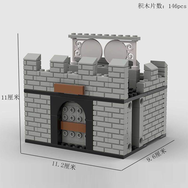 Нетоксичный Набор Строительных Блоков Moc Средневековая Древняя Сторожевая Башня Замок Расширение Военная Оборонительная База Солдаты Городская Игрушка Для Детей Подарок на День Рождения