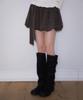 ROSEFRANTZ Мини-юбка в клетку с поясом [Коричневая]