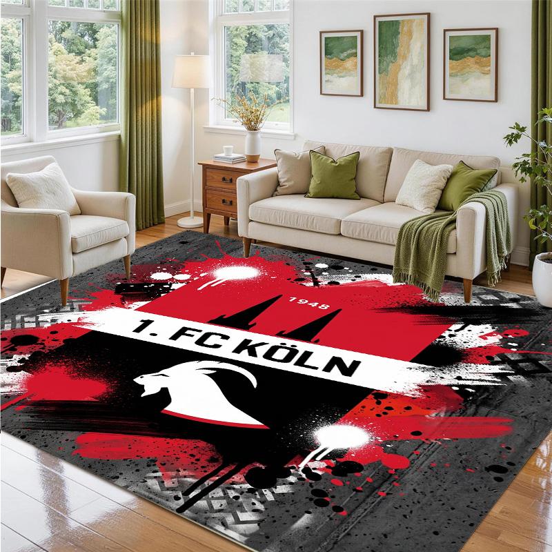 FC Köln Design Crystal Velvet Rug Soft Decorative Mat for Bedroom Entrance