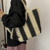 Leisure Striped Shoulder Bag Summer Women's Handbags New Straw Crochet Bag  Ladies/Girls