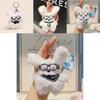 Charming Plush Dog Keychain With Trendy Glasses And Vibrant Color Options Available
