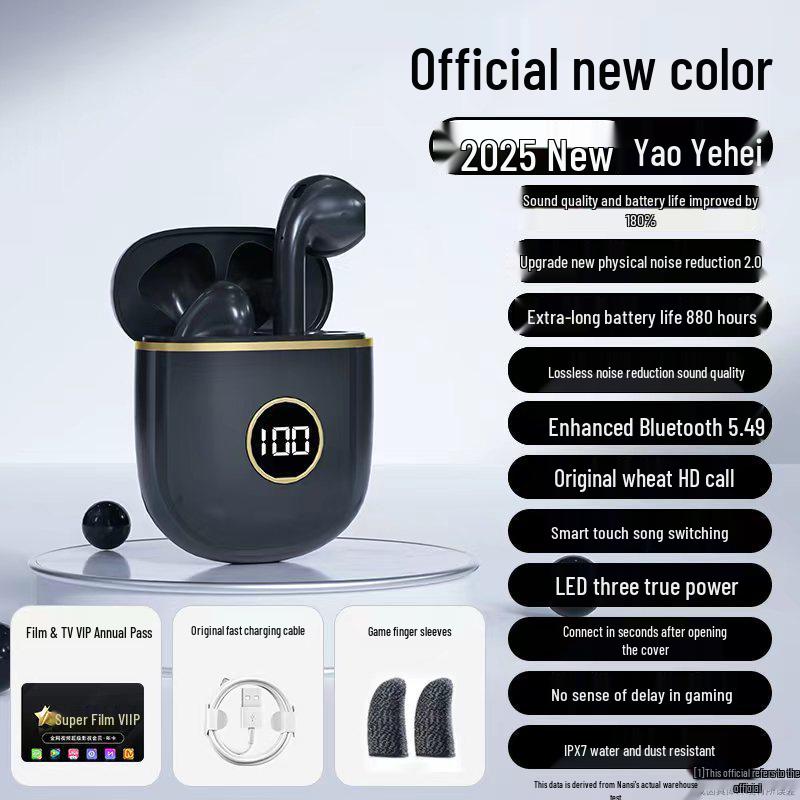 2025 Noise-Cancelling In-Ear Wireless Bluetooth Headphones with Long Battery Life