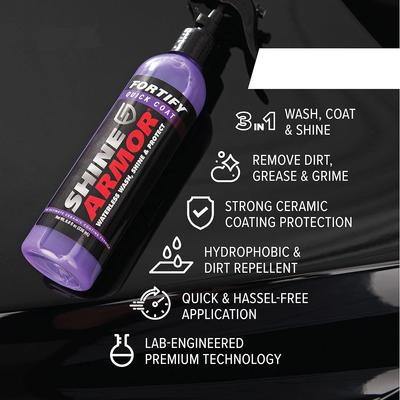 SHINE ARMOR Fortify Quick Coat Керамическое покрытие Автовоск Полироль Спрей Бесконтактная мойка воском Гидрофобное Финишное покрытие Полироль