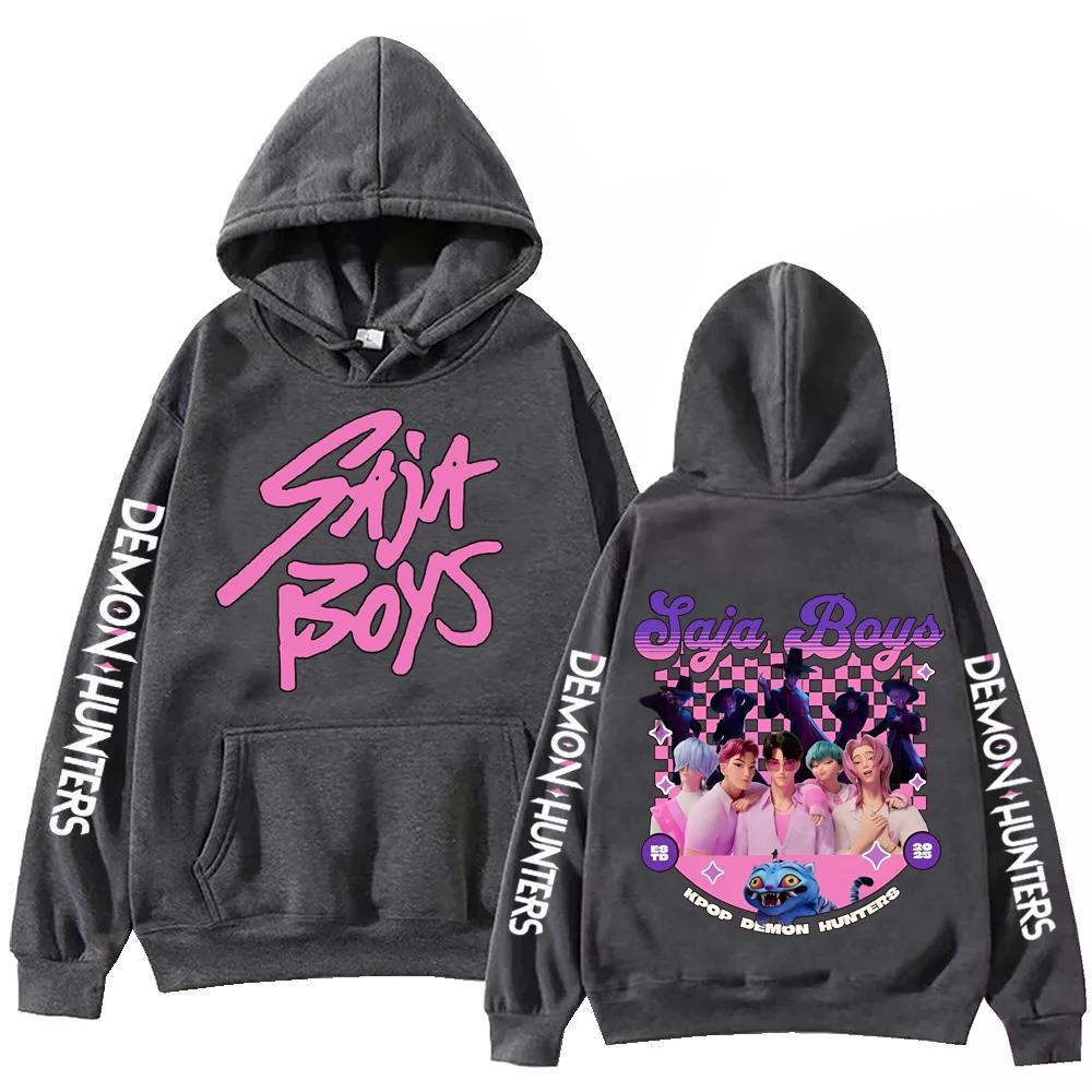 K-pop Охотники на демонов Saja Boys Худи Харадзюку Хип-хоп Пуловер Топы Мужская и женская Толстовка Подарок