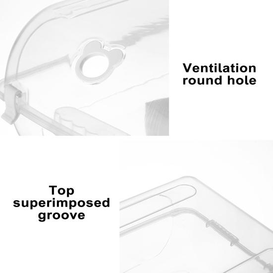 Shoe Storage Box Protect Ventilation Holes Design Transparent Space-saving Plastic Organizer Box for Home