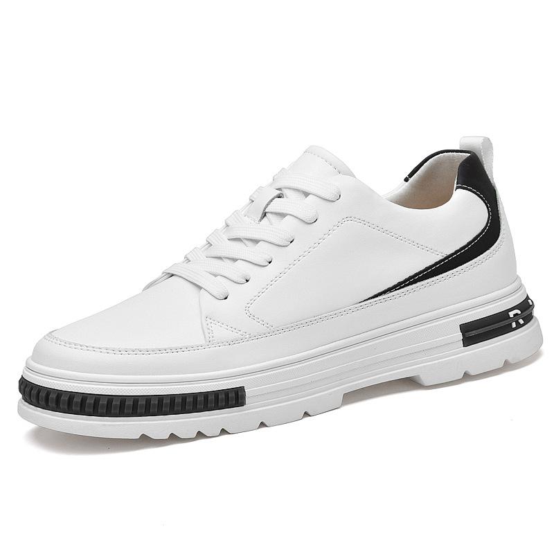 New Men Elevator Shoes Height Increase 8cm 10cm Luxury Brand Sneaker Genuine Leather Men Hidden Heels Fashion Flats Casual Shoes