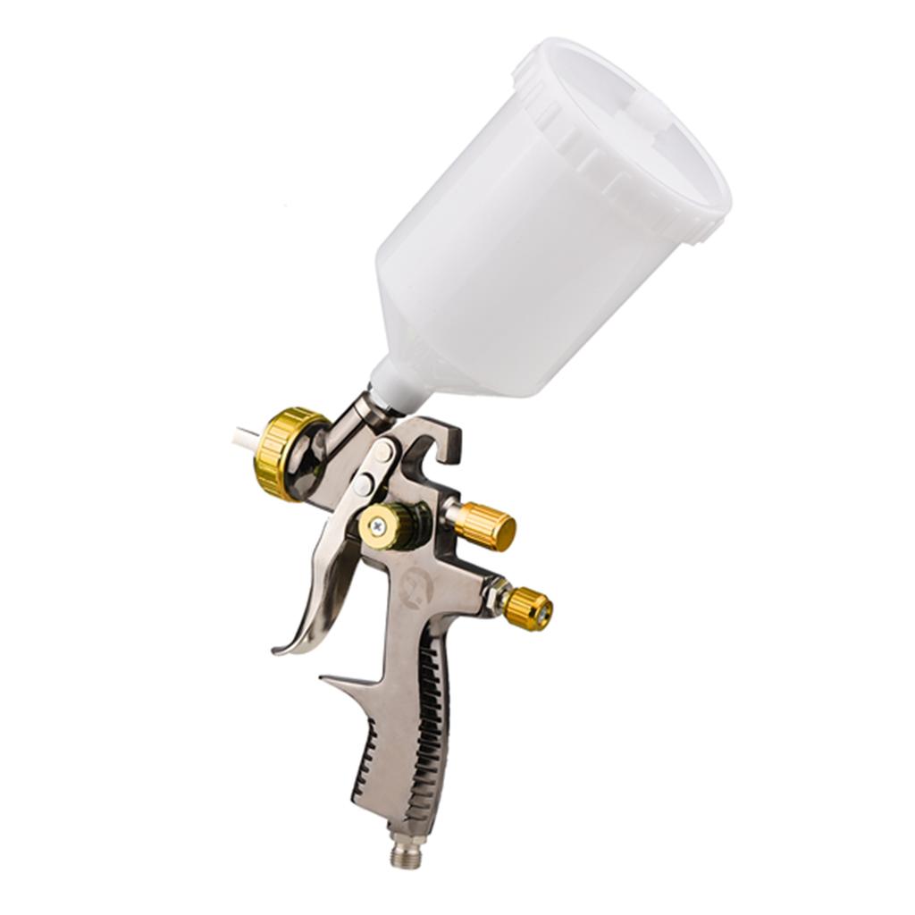 LVLP 1.8mm Air Spray Gun Kit 600cc Fluid Cup  Feed Air Paint Sprayer Mini Handheld 360 Degree Paint Spraying Gun for