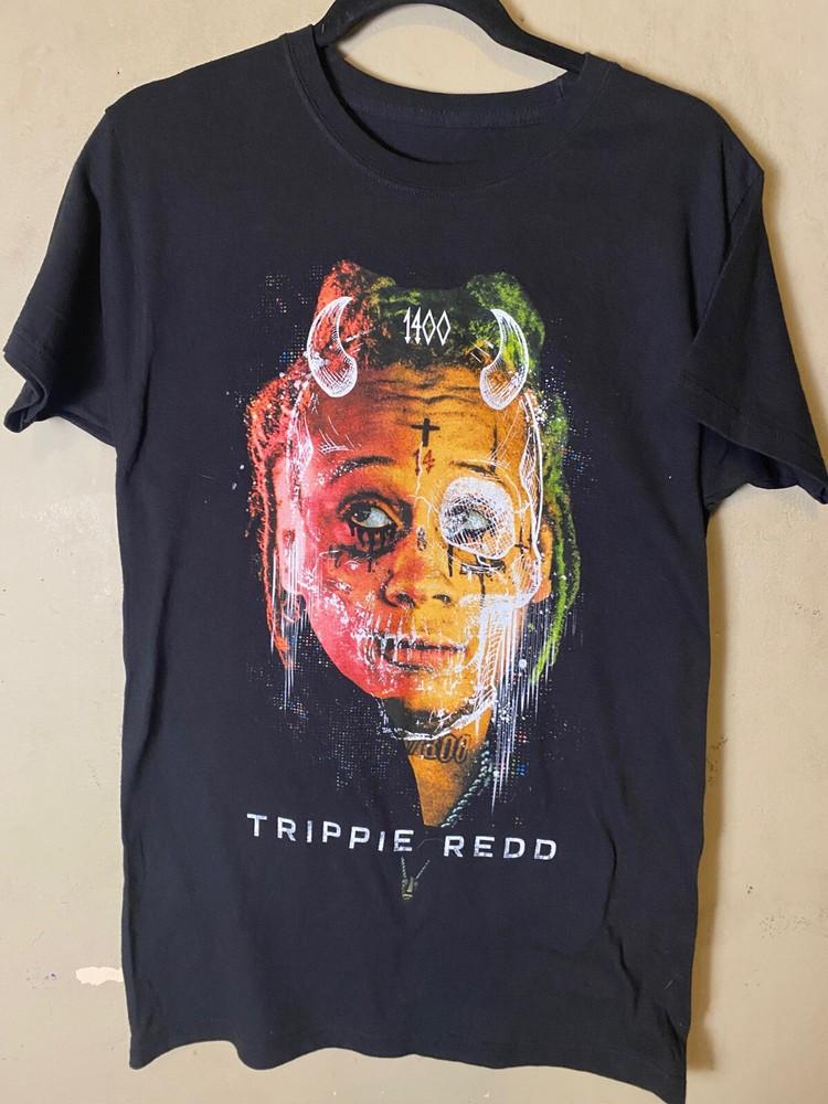 TRIPPIE REDD "Horns 1400 Черная Графическая HIP HOP Футболка РАЗМЕР S- Новая без Бирок Унисекс Футболка