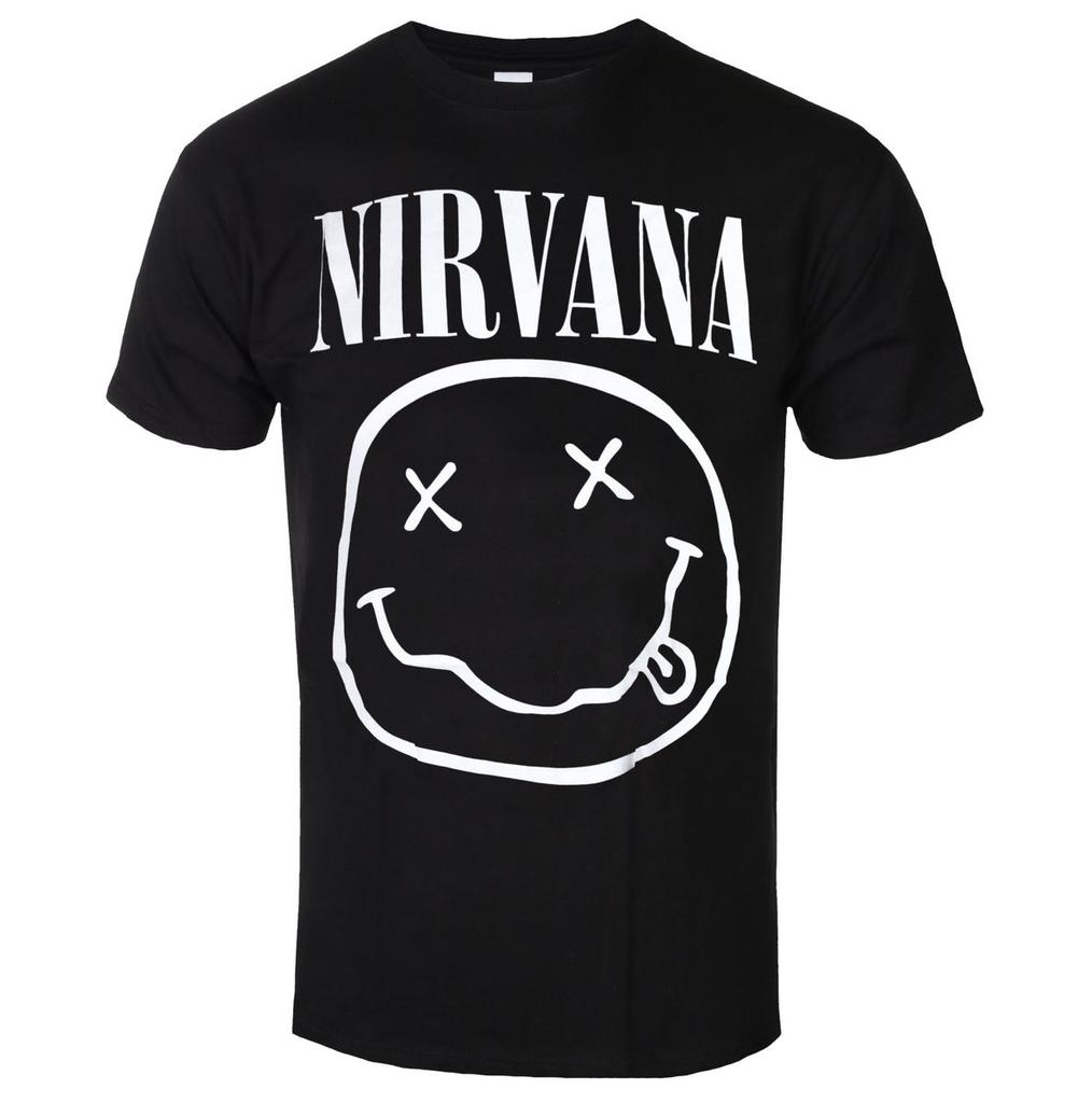 Ретро Хлопковая Футболка с Графикой Nirvana Унисекс Летняя С Коротким Рукавом Модный Бренд Футболка Роскошная Повседневная Винтажные Футболки