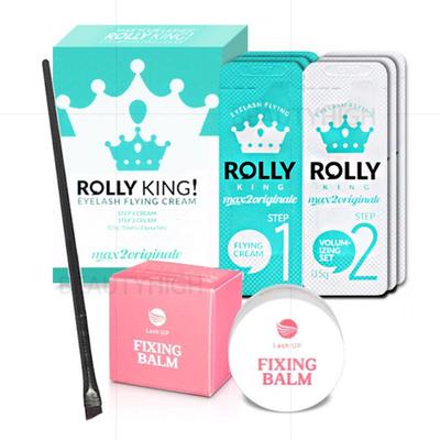 10 порций крема для завивки Lolli King + 5 г фиксирующего бальзама для завивки, щеточка для наращивания ресниц, 1 шт.