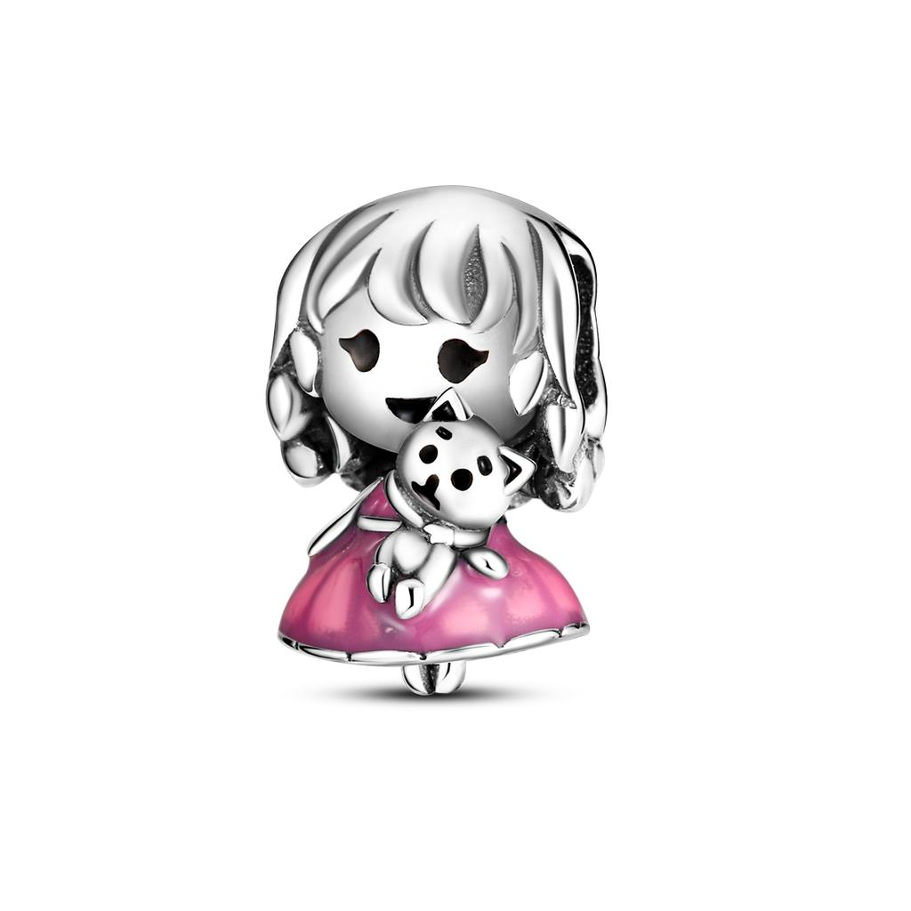 Медно-красная серия Подвески-шармы в виде клубники с бусинами Подходят для оригинального ожерелья-браслета Mula Ювелирные изделия Женские DIY Мода