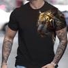T-shirt 3D Animal Men's Shirt Summer Short Sleeve Enlarged Top Men's T-shirt Top Men's Clothing