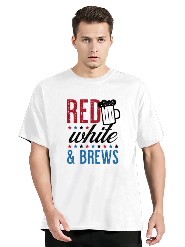 Awesome Red White And Brew 4th Of July Gift Tshirts Unisex Cotton T Shirt Vintage Usa Beer Novelty Tees Funny Clothes Tops