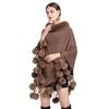 Korean Checked Scarf Women's Women's Coat Plush Elegant Women's Cloak Thickened Plush Scarf Plush Girl Scarf Gift Party Versatile Cloak