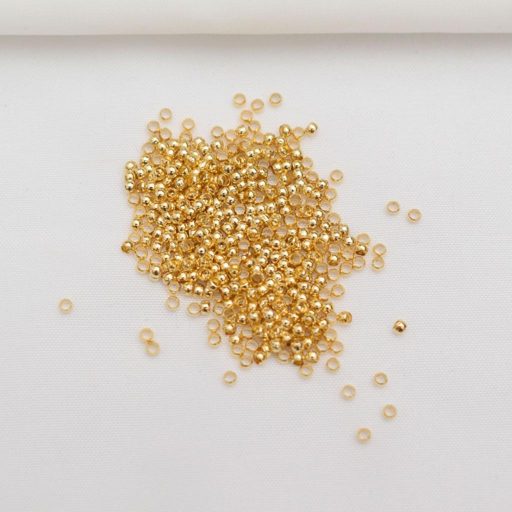 10 г 14-каратного золота, сохраняющего цвет, фиксирующая бусина, плоская отделка, фиксированный браслет ручной работы, ожерелье из бисера, бисерная проставка, ювелирные изделия