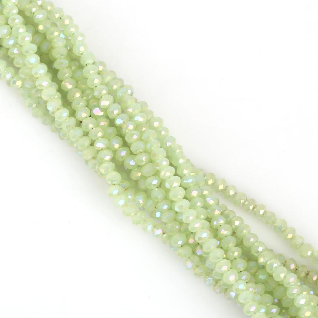 30-200Pcs Rondelle Austria Faceted Crystal Glass Beads Loose Spacer Beads for Jewelry Making