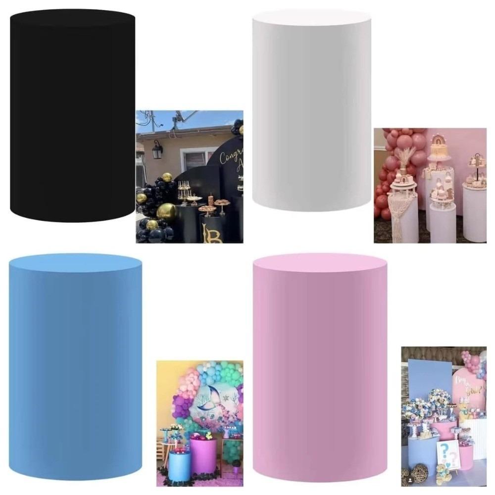 Reusable Desserts Tablecloth Polyester Decor Prop DIY Cylinder Cover  Birthday Party Wedding