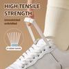 No-Tie Buckle Shoelaces White Elastic Stretch Flat Sports Laces for Adults and Kids No-Tie Fixing Magic Strap