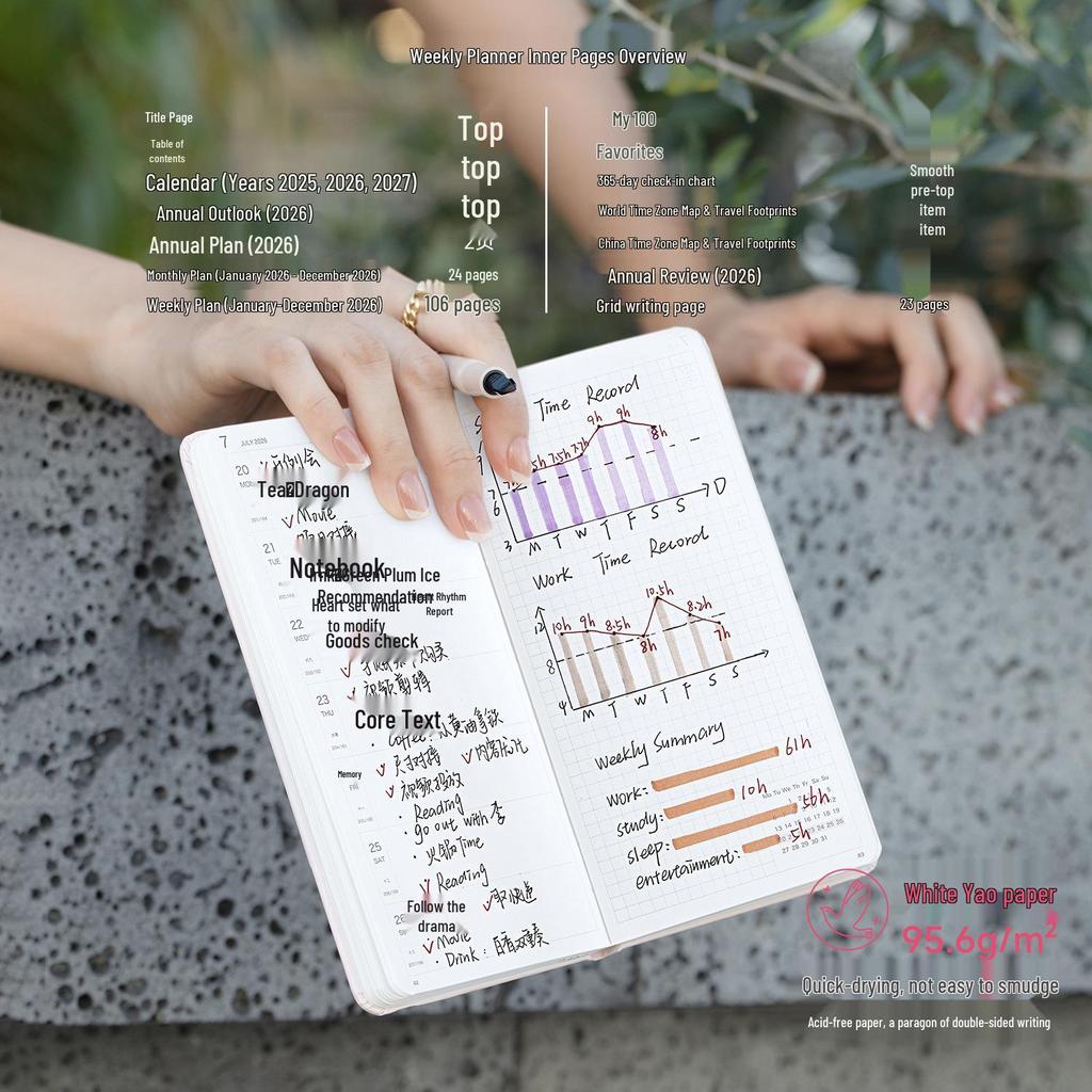 Paperideas 2026 Weekly Pocket Planner: Hardcover, Special Paper, Simple Agenda