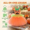 Pumpkin Tutu Dress Halloween Costume for Girls Tulle Skirt Party Dress with Headband and Pumpkin Bag Set for Festival Stage Performance