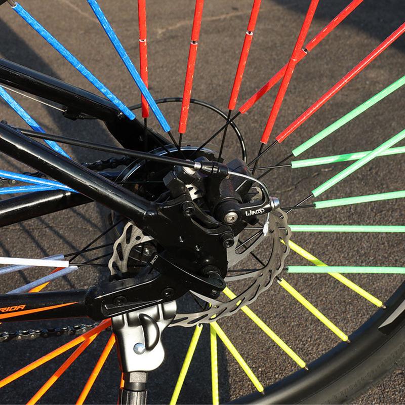 12PCS/Bag Bicycle Wheel Spokes Reflective Sticker Tube Strip Warning Light DIY 7.5cm MTB Cycling Reflector Reflective Kit
