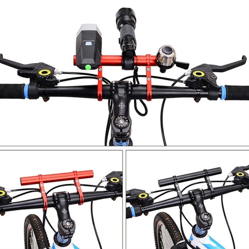 Bike Handlebar Extender Portable Bicycle-Handlebar Extension Double Bike Handlebar Bracket for Holding Bicycle-Headlight