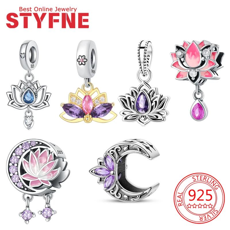 Оригинальные медные шармы бусины лотоса подходят для браслета ожерелья аксессуары женские украшения для изготовления изысканные украшения подарок