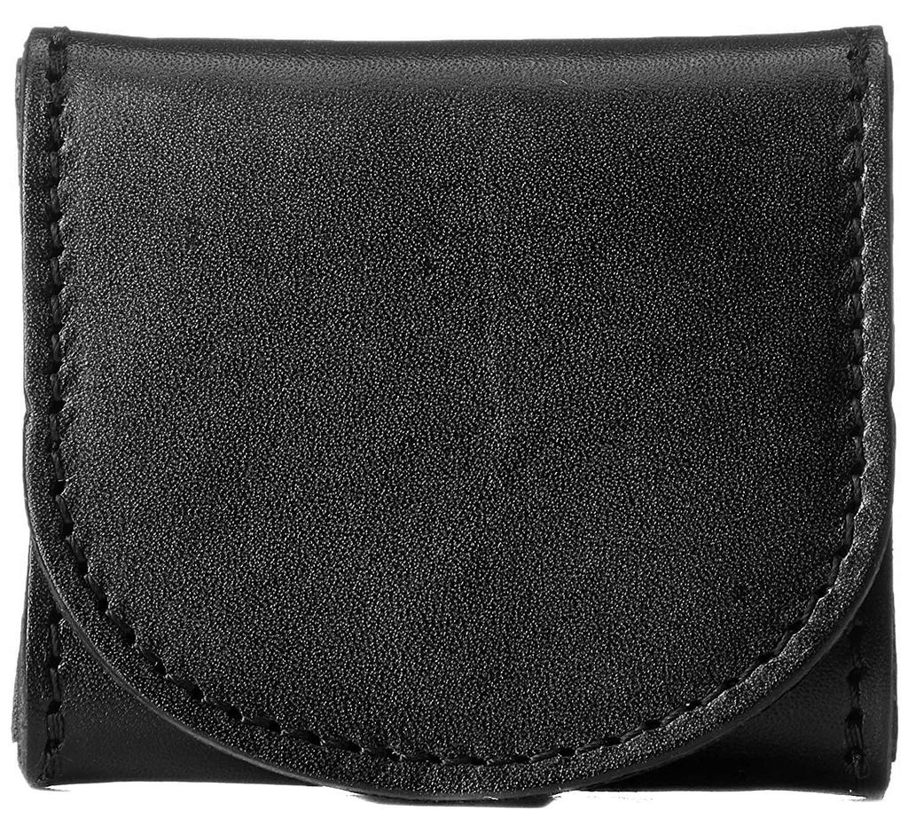 Черный кошелек для монет, стильный маленький кошелек для монет, популярный бренд, натуральная кожа Tochigi, кожа, сделанная в Японии, загорелый кожаный кошелек, тип коробки для кошелька