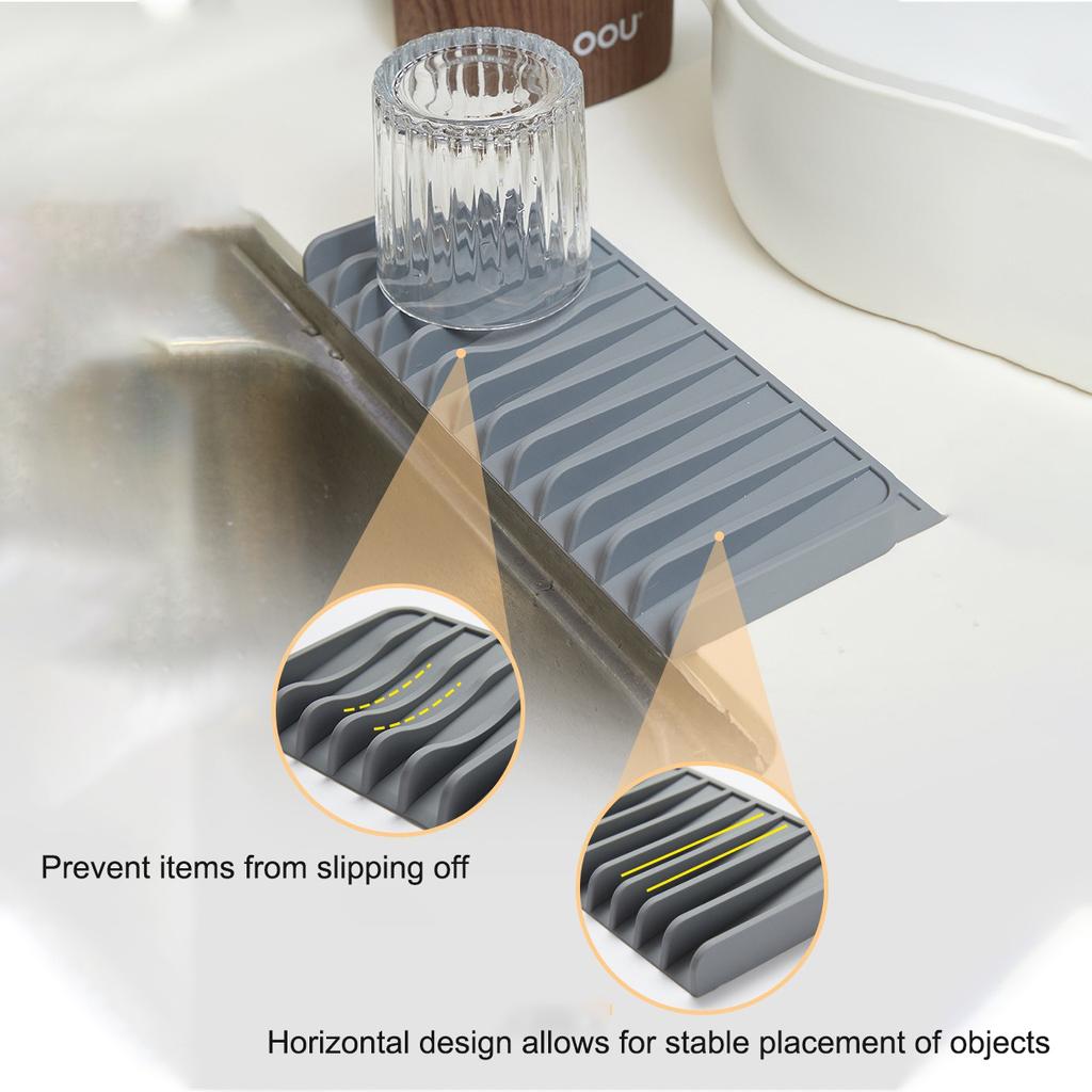 Силиконовые самоосушающиеся мыльницы Подушка для посуды Противоскользящий поддон для раковины Мыльница Подушка для сушки посуды Коврик для слива раковины