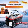 Foldable Wear-resistant Waterproof EVA Fishing Barrel Fishing Box Tools Box Optional Rechargeable Oxygen Pump 30cm/35cm/40cm/45cm/50cm Size Choices