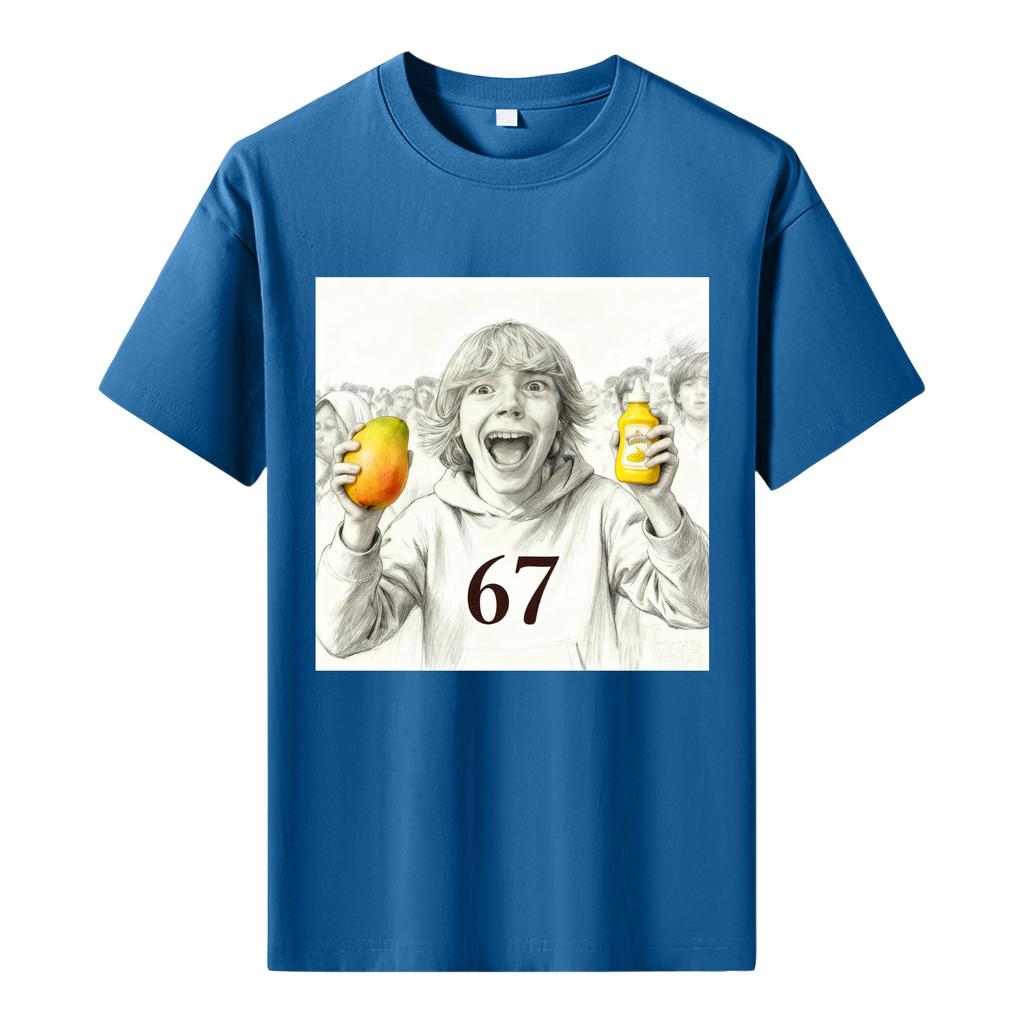 Мужская футболка с коротким рукавом с принтом Мужская свободная повседневная футболка с коротким рукавом