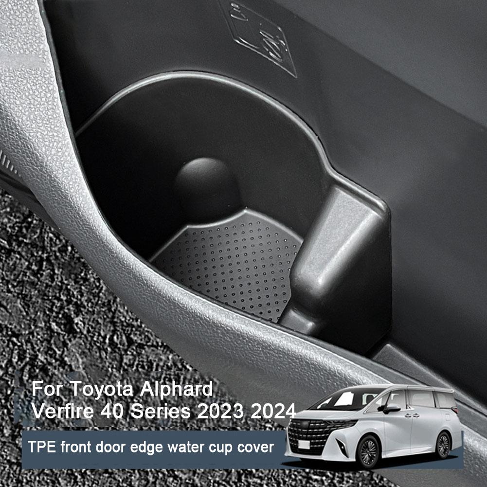 Cup Holder Front Door Storage Box For Alphard 4th Generation Aahh40w/aahh45w Shock-absorbing Cup Tray Tpe Tidying A8e4