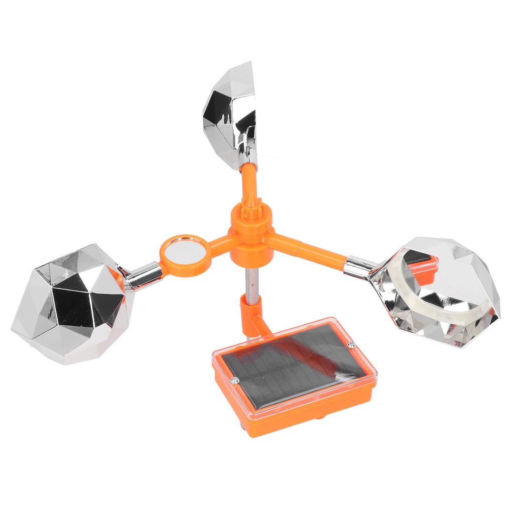 White Solar Sound Light Bird Repeller 360° Rotating Solar Bird Flashing Deterrent for Farm