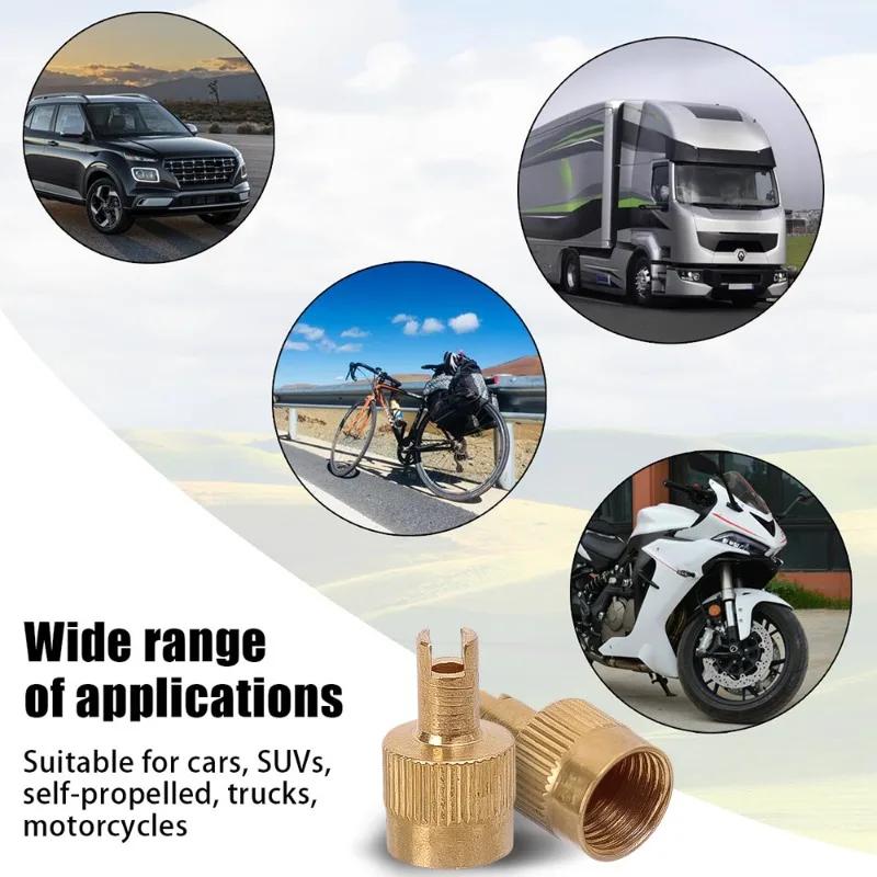 2-в-1 колпачки для вентилей шин с инструментом для удаления сердечника для стержней вентилей шин автомобилей, мотоциклов, грузовиков, велосипедов, пылезащитный чехол для вентилей обода