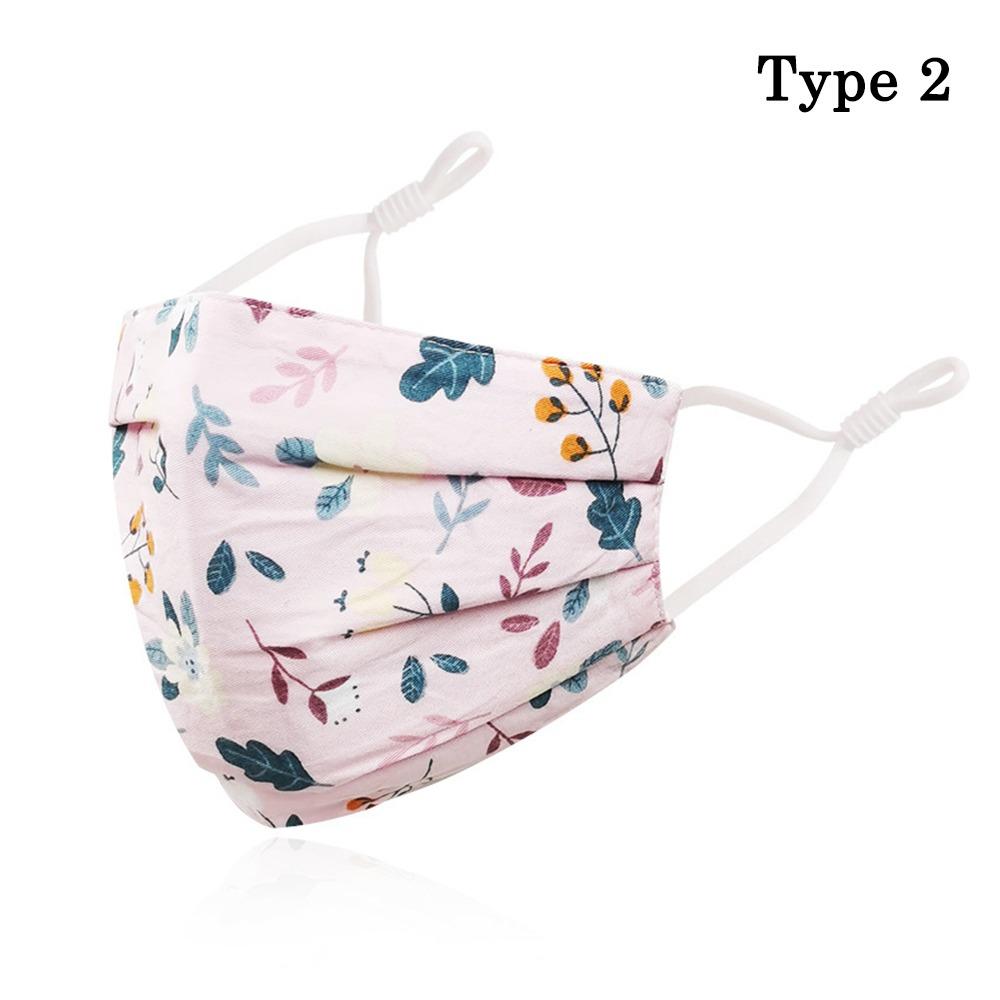 Washable Breathable Face Mask Anti-UV Sunscreen Mask Fashion Cotton Printing Mask Outdoor Sports